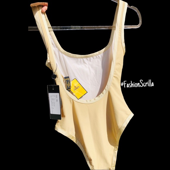 Fendi Vintage FF Logo Monogram One Piece Swimsuit - Picture 3 of 7